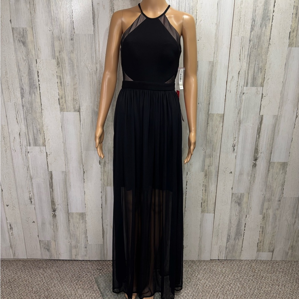 Morgan & Co. Black Halter Maxi Dress